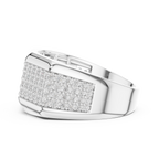 1.20 CT Multi-Row Pavé Diamond Men's Ring