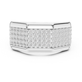 1.20 CT Multi-Row Pavé Diamond Men's Ring