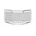 1.20 CT Multi-Row Pavé Diamond Men's Ring