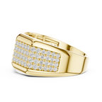 1.20 CT Multi-Row Pavé Diamond Men's Ring