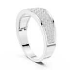 0.93 CT Multi-Row Pavé Diamond Men's Ring