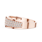 0.93 CT Multi-Row Pavé Diamond Men's Ring