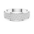0.93 CT Multi-Row Pavé Diamond Men's Ring