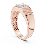 0.78 CT Princess Cut Solitaire Men's Ring