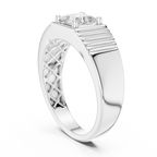 0.78 CT Princess Cut Solitaire Men's Ring