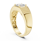 0.78 CT Princess Cut Solitaire Men's Ring