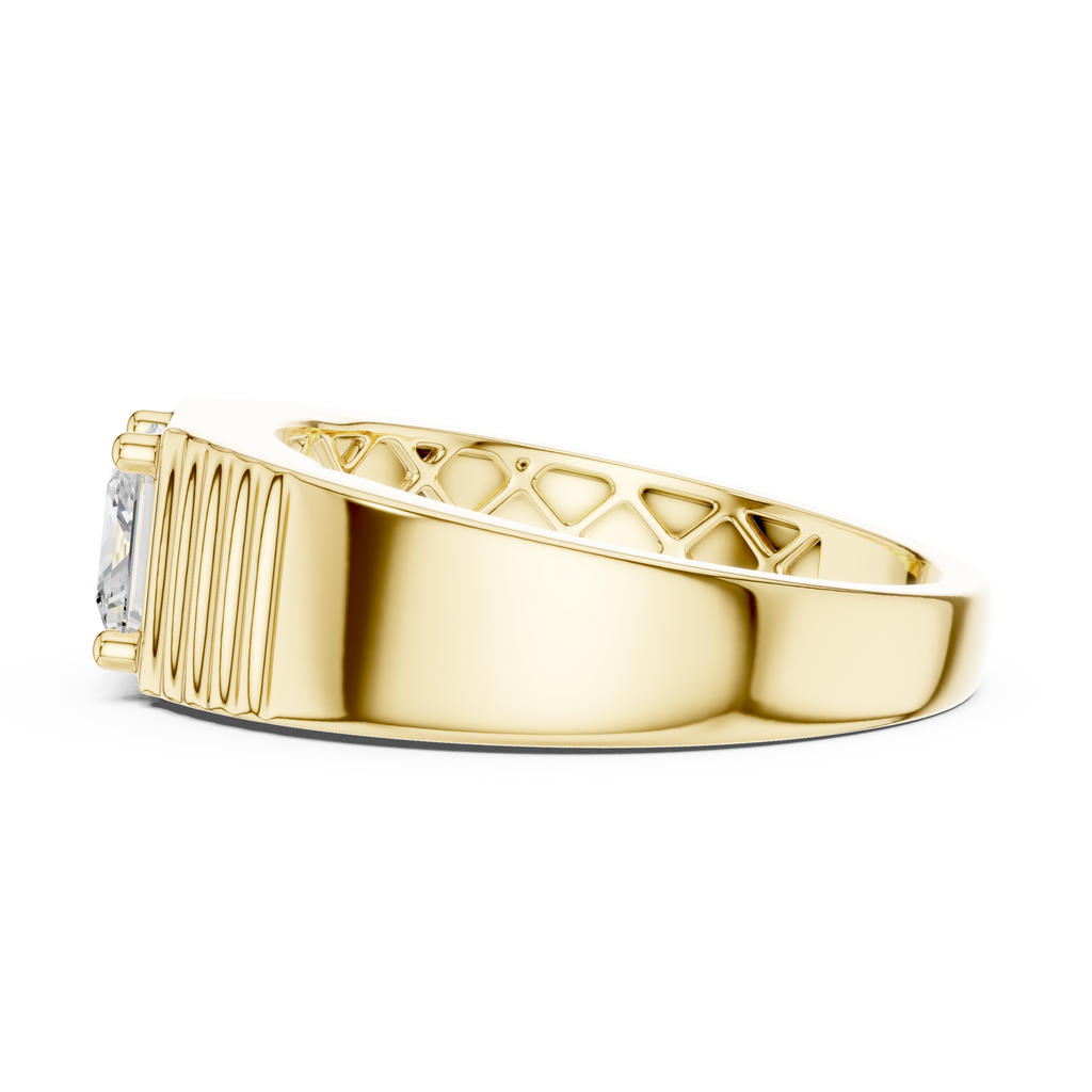 0.78 CT Princess Cut Solitaire Men's Ring