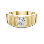 0.78 CT Princess Cut Solitaire Men's Ring