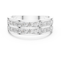 1.32 CT Double Row Diamond Men's Band Ring
