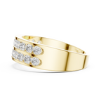 1.32 CT Double Row Diamond Men's Band Ring