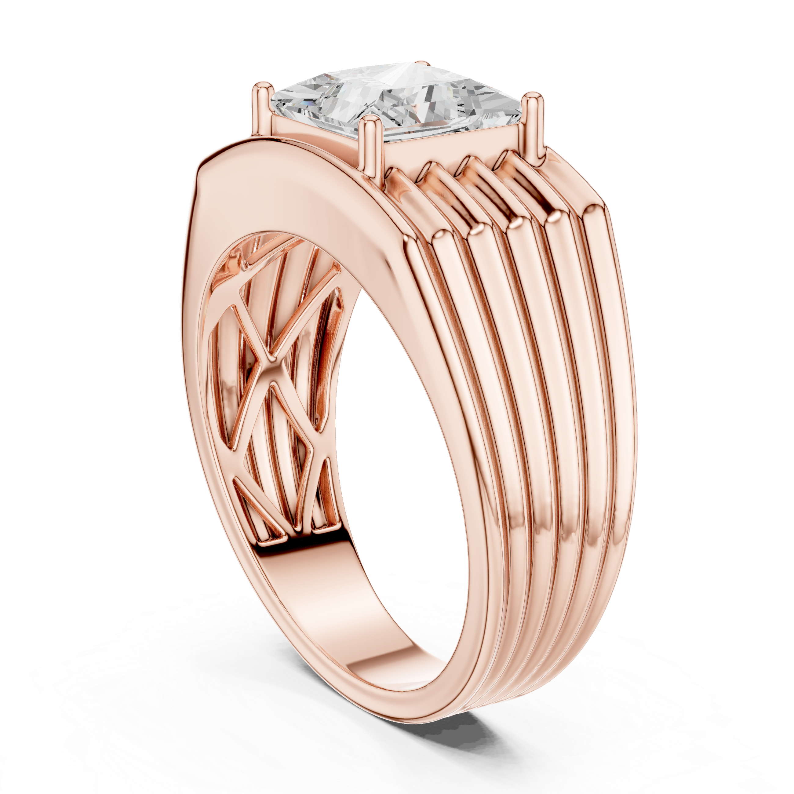 2.30 CT Princess Cut Solitaire Men's Diamond Ring