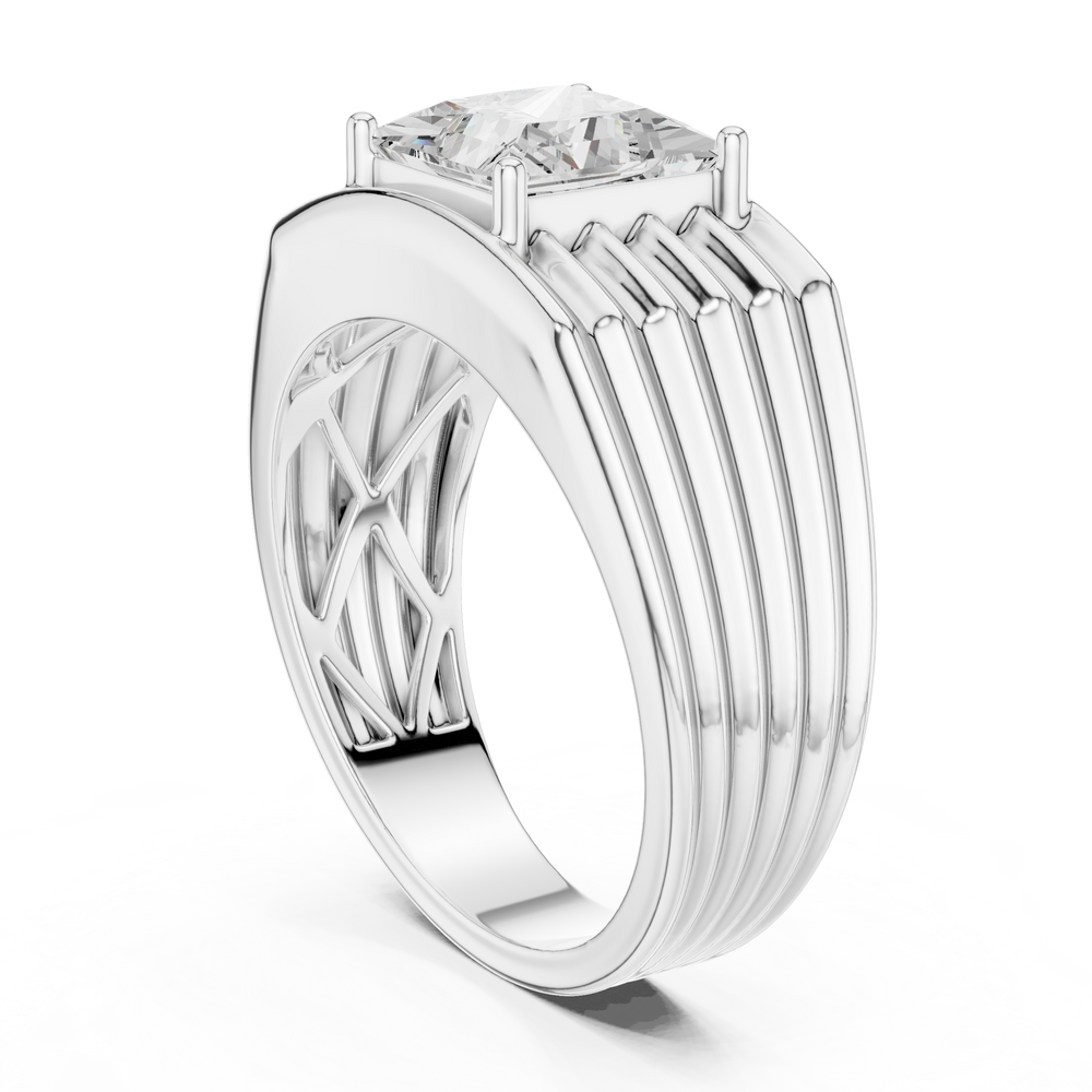 2.30 CT Princess Cut Solitaire Men's Diamond Ring