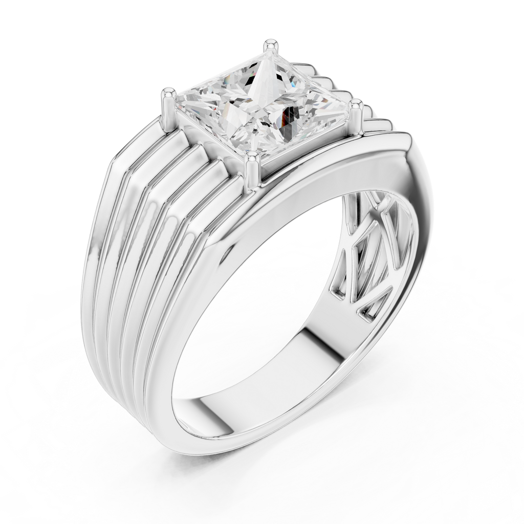 2.30 CT Princess Cut Solitaire Men's Diamond Ring