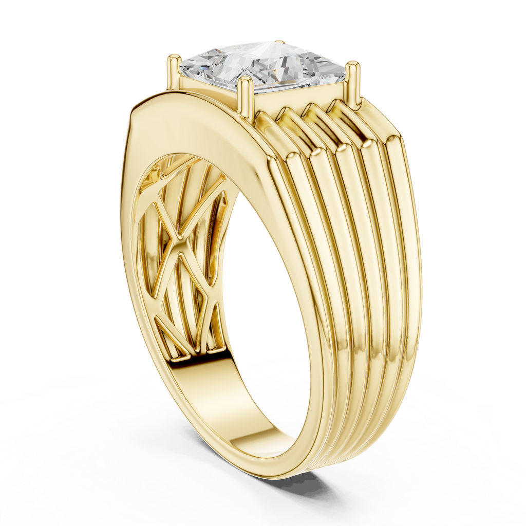 2.30 CT Princess Cut Solitaire Men's Diamond Ring