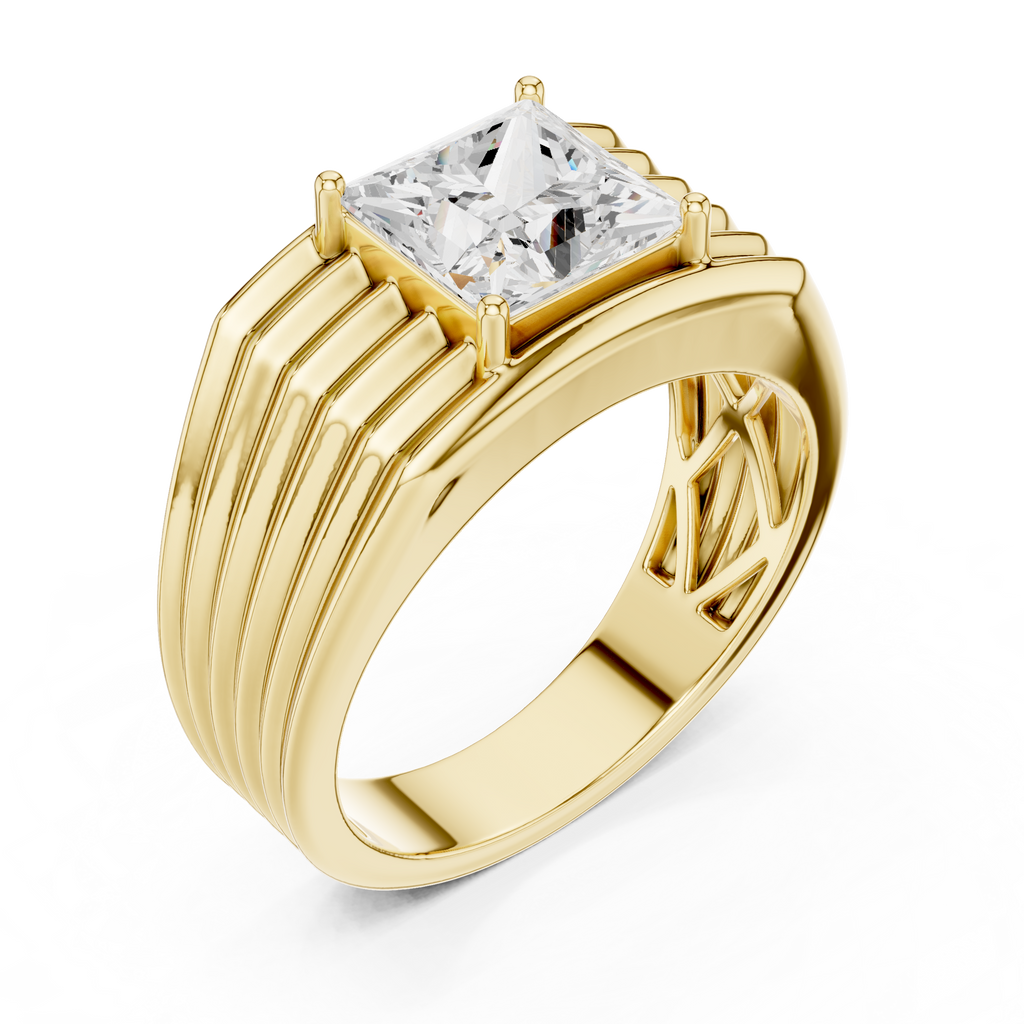 2.30 CT Princess Cut Solitaire Men's Diamond Ring