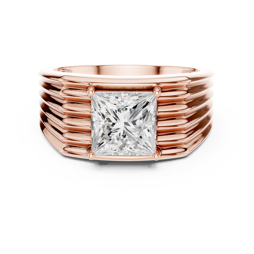 2.30 CT Princess Cut Solitaire Men's Diamond Ring