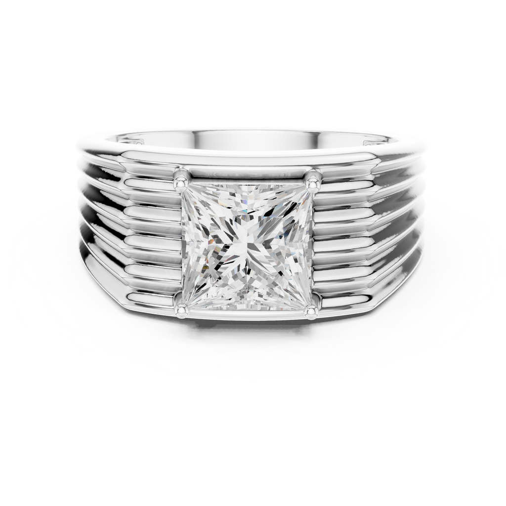 2.30 CT Princess Cut Solitaire Men's Diamond Ring