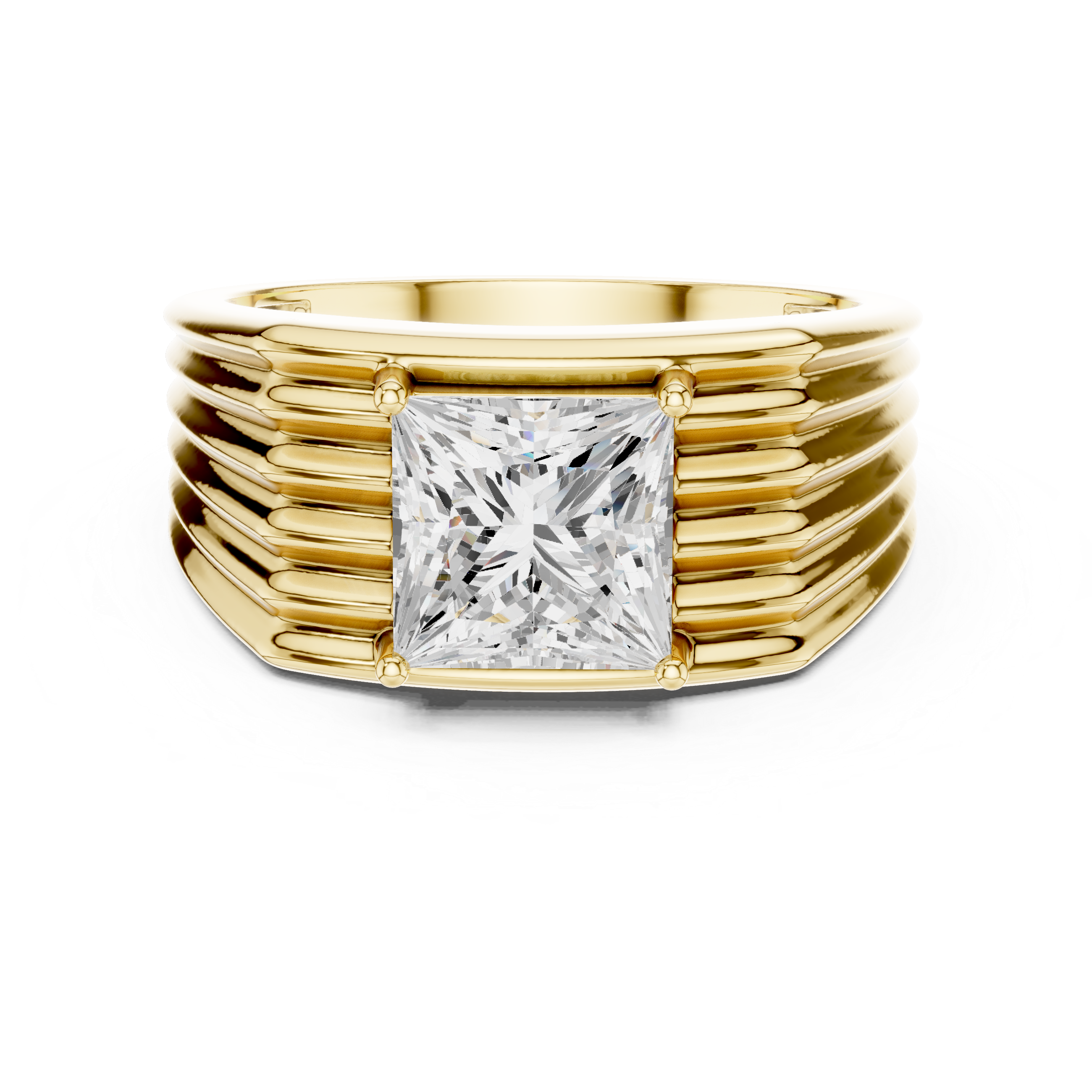 2.30 CT Princess Cut Solitaire Men's Diamond Ring