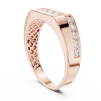 0.55 CT Round Diamond Men's Signet Ring