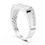 0.55 CT Round Diamond Men's Signet Ring