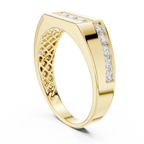 0.55 CT Round Diamond Men's Signet Ring