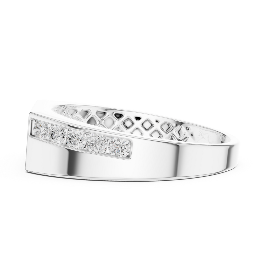 0.55 CT Round Diamond Men's Signet Ring