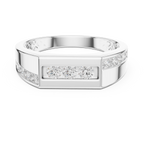 0.55 CT Round Diamond Men's Signet Ring