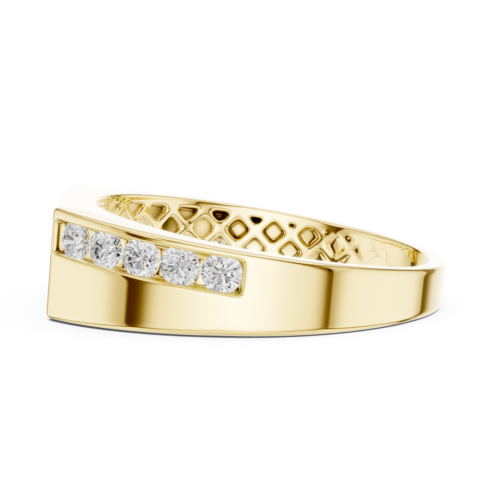 0.55 CT Round Diamond Men's Signet Ring