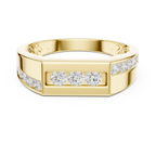 0.55 CT Round Diamond Men's Signet Ring