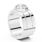 1.42 CT Round Cut Hexagon Halo Men's Diamond Ring