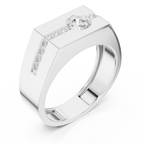0.68 CT Round Cut Men's Diamond Signet Ring