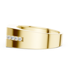 0.68 CT Round Cut Men's Diamond Signet Ring