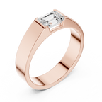 1.02 CT Emerald Cut Solitaire Men's Diamond Ring