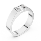 1.02 CT Emerald Cut Solitaire Men's Diamond Ring