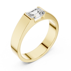 1.02 CT Emerald Cut Solitaire Men's Diamond Ring
