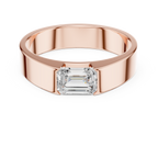 1.02 CT Emerald Cut Solitaire Men's Diamond Ring