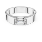 1.02 CT Emerald Cut Solitaire Men's Diamond Ring