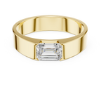 1.02 CT Emerald Cut Solitaire Men's Diamond Ring