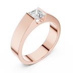 0.99 CT Princess Cut Solitaire Men's Diamond Ring