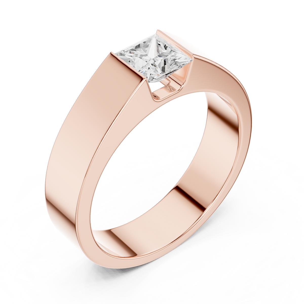 Monarch Princess Cut Solitaire Men's Diamond Ring – view 7 of 12, lab grown diamond ring | Jewelix Atelier