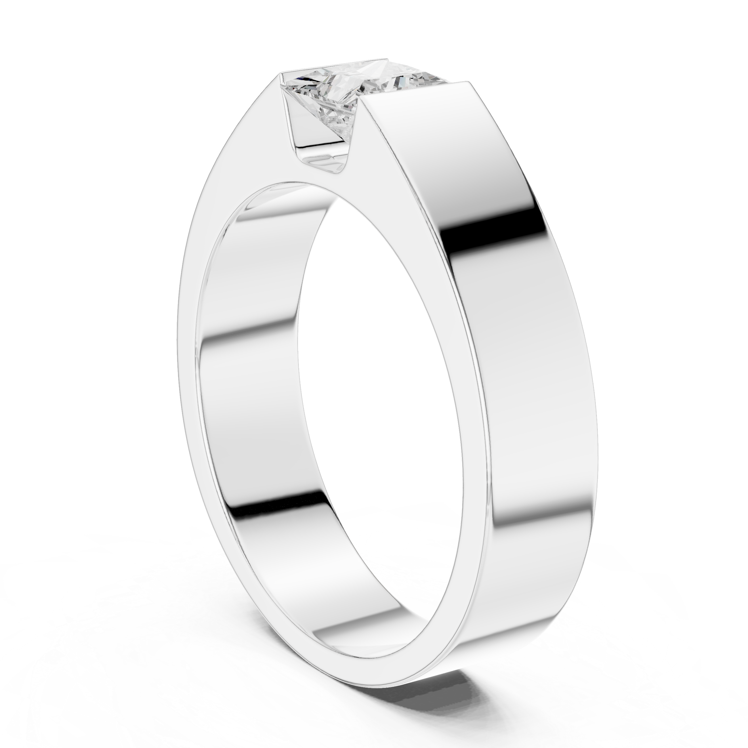 0.99 CT Princess Cut Solitaire Men's Diamond Ring