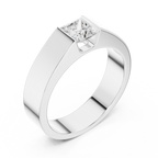 0.99 CT Princess Cut Solitaire Men's Diamond Ring