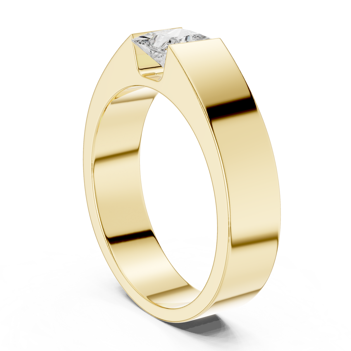 Monarch Princess Cut Solitaire Men's Diamond Ring – view 10 of 12, lab grown diamond ring | Jewelix Atelier