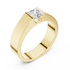 0.99 CT Princess Cut Solitaire Men's Diamond Ring