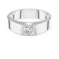 0.99 CT Princess Cut Solitaire Men's Diamond Ring