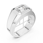 2.08 CT Emerald Cut Men's Solitaire Diamond Ring