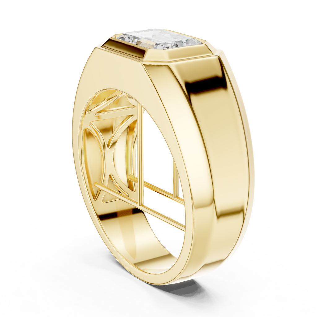 2.08 CT Emerald Cut Men's Solitaire Diamond Ring
