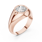 1.92 CT Round Cut Bezel Set Men's Diamond Ring