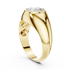 1.92 CT Round Cut Bezel Set Men's Diamond Ring