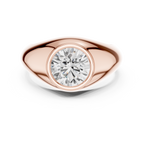 1.92 CT Round Cut Bezel Set Men's Diamond Ring